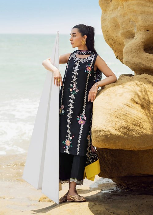 Sadaf Fawad Khan | Siraa Lawn 25 | Luna-Brand:Sadaf Fawad Khan-Type:Ladies Clothes-Black-Lawn-House of Maryam- Buy in UK, USA