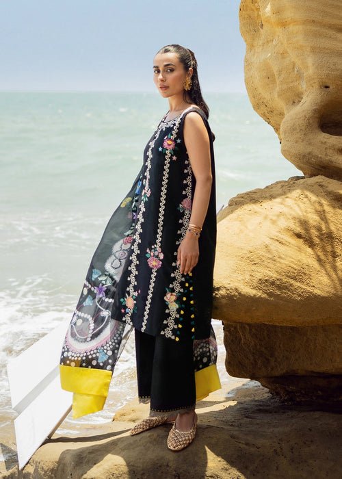 Sadaf Fawad Khan | Siraa Lawn 25 | Luna-Brand:Sadaf Fawad Khan-Type:Ladies Clothes-Black-Lawn-House of Maryam- Buy in UK, USA