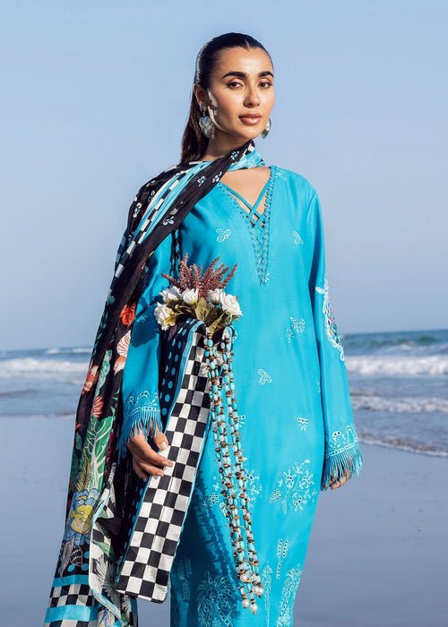 Sadaf Fawad Khan | Siraa Lawn 25 | Mystic Sea-Brand:Sadaf Fawad Khan-Type:Ladies Clothes-Sea Green-Lawn-House of Maryam- Buy in UK, USA