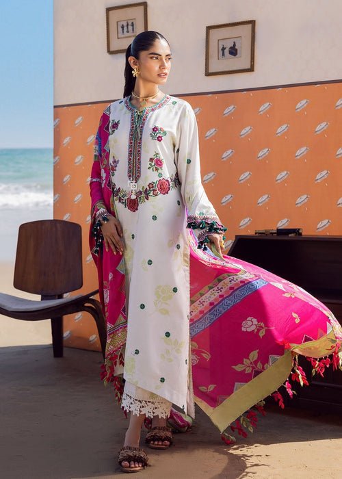 Sadaf Fawad Khan | Siraa Lawn 25 | Rosa-Brand:Sadaf Fawad Khan-Type:Ladies Clothes-White-Lawn-House of Maryam- Buy in UK, USA