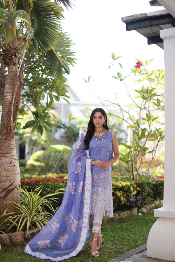 Noor by Saadia Asad | Luxury Chikankari Lawn24 | D9-B Purple -  Noor by Saadia Asad Luxury - Original Designer Dress - House of Maryam