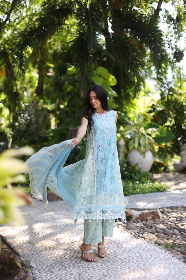 Noor by Saadia Asad | Luxury Chikankari Lawn24 | D2-A Geroze by Designer Noor by Saadia Asad - House of Maryam - Pakistani Designer Ethnic Wear in {{ shop.shopifyCountryName }}