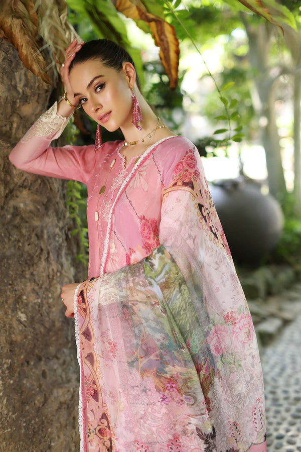 Noor by Saadia Asad | Luxury Chikankari Lawn24 | D1-A Pink Ombre -  Noor by Saadia Asad Luxury - Original Designer Dress - House of Maryam