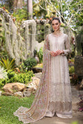 Noor by Saadia Asad | Luxury Chikankari Lawn24 | D3-B Beige Schifli by Designer Noor by Saadia Asad - House of Maryam - Pakistani Designer Ethnic Wear in {{ shop.shopifyCountryName }}