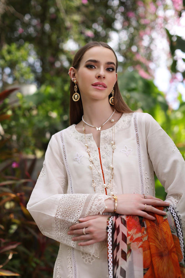 Noor by Saadia Asad | Luxury Chikankari Lawn24 | D6-B White Laser by Designer Noor by Saadia Asad - House of Maryam - Pakistani Designer Ethnic Wear in {{ shop.shopifyCountryName }}