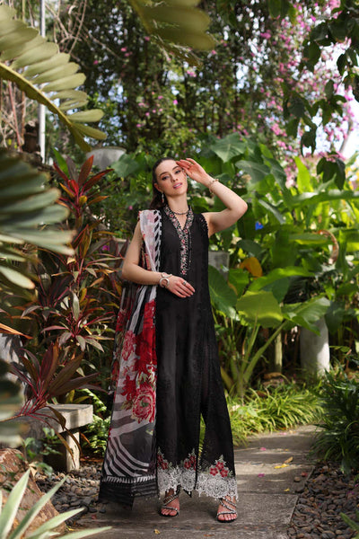 Noor by Saadia Asad | Luxury Chikankari Lawn24 | D6-A Black Laser -  Noor by Saadia Asad Luxury - Original Designer Dress - House of Maryam
