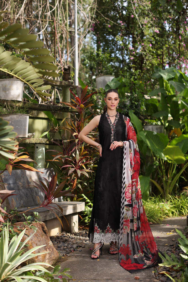 Noor by Saadia Asad | Luxury Chikankari Lawn24 | D6-A Black Laser -  Noor by Saadia Asad Luxury - Original Designer Dress - House of Maryam