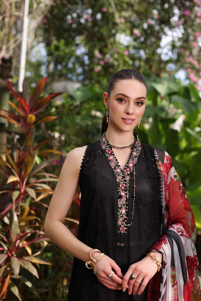 Noor by Saadia Asad | Luxury Chikankari Lawn24 | D6-A Black Laser -  Noor by Saadia Asad Luxury - Original Designer Dress - House of Maryam