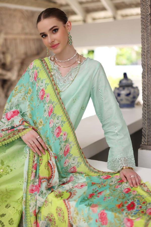 Noor by Saadia Asad | Luxury Chikankari Lawn24 | D5-A Aqua Ombre -  Noor by Saadia Asad Luxury - Original Designer Dress - House of Maryam