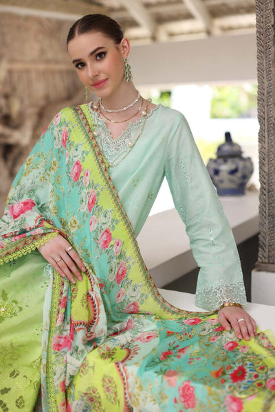 Noor by Saadia Asad | Luxury Chikankari Lawn24 | D5-A Aqua Ombre -  Noor by Saadia Asad Luxury - Original Designer Dress - House of Maryam