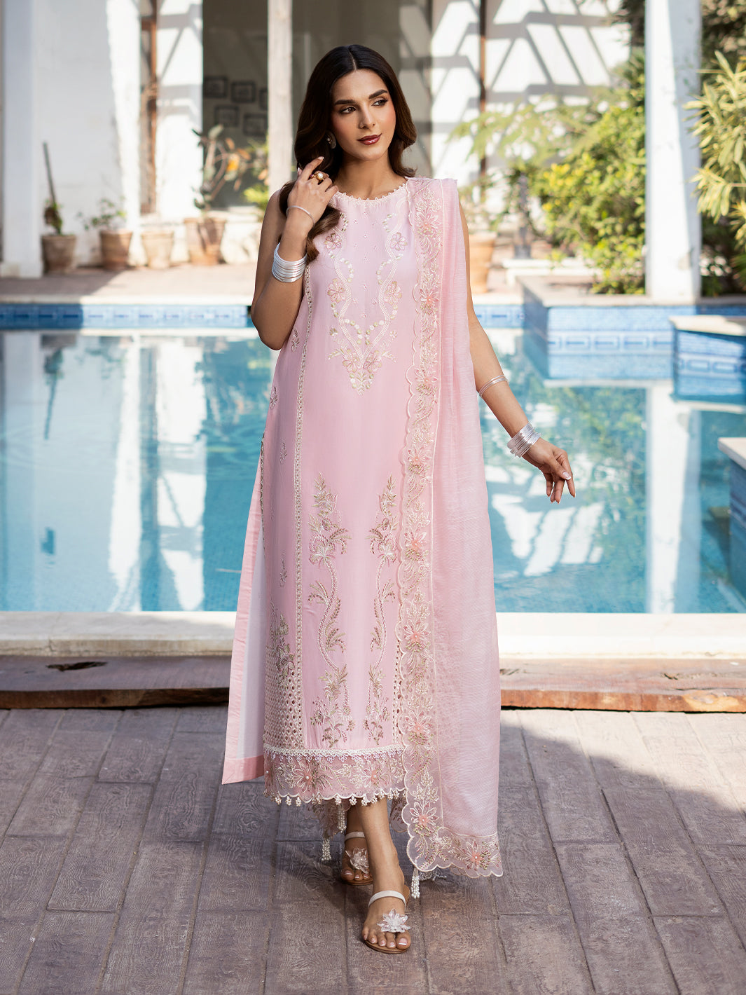 Izel | Mahveen Festive Lawn 25 | SAFA -  Izel Ladies Clothes - Original Designer Dress - House of Maryam