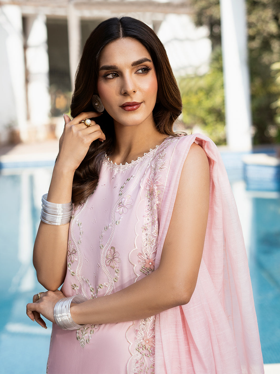 Izel | Mahveen Festive Lawn 25 | SAFA -  Izel Ladies Clothes - Original Designer Dress - House of Maryam