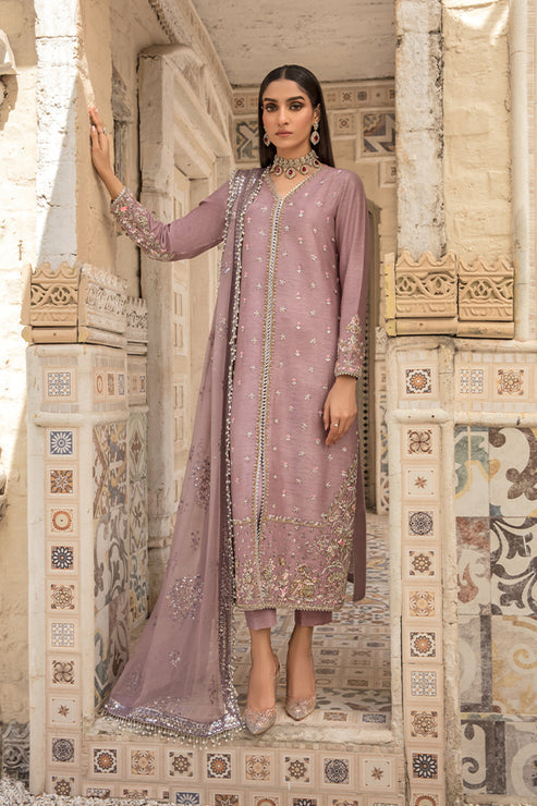 Saffron | Persia Wedding Collection | Plum Velvet by Designer Saffron - House of Maryam - Pakistani Designer Ethnic Wear in {{ shop.shopifyCountryName }}