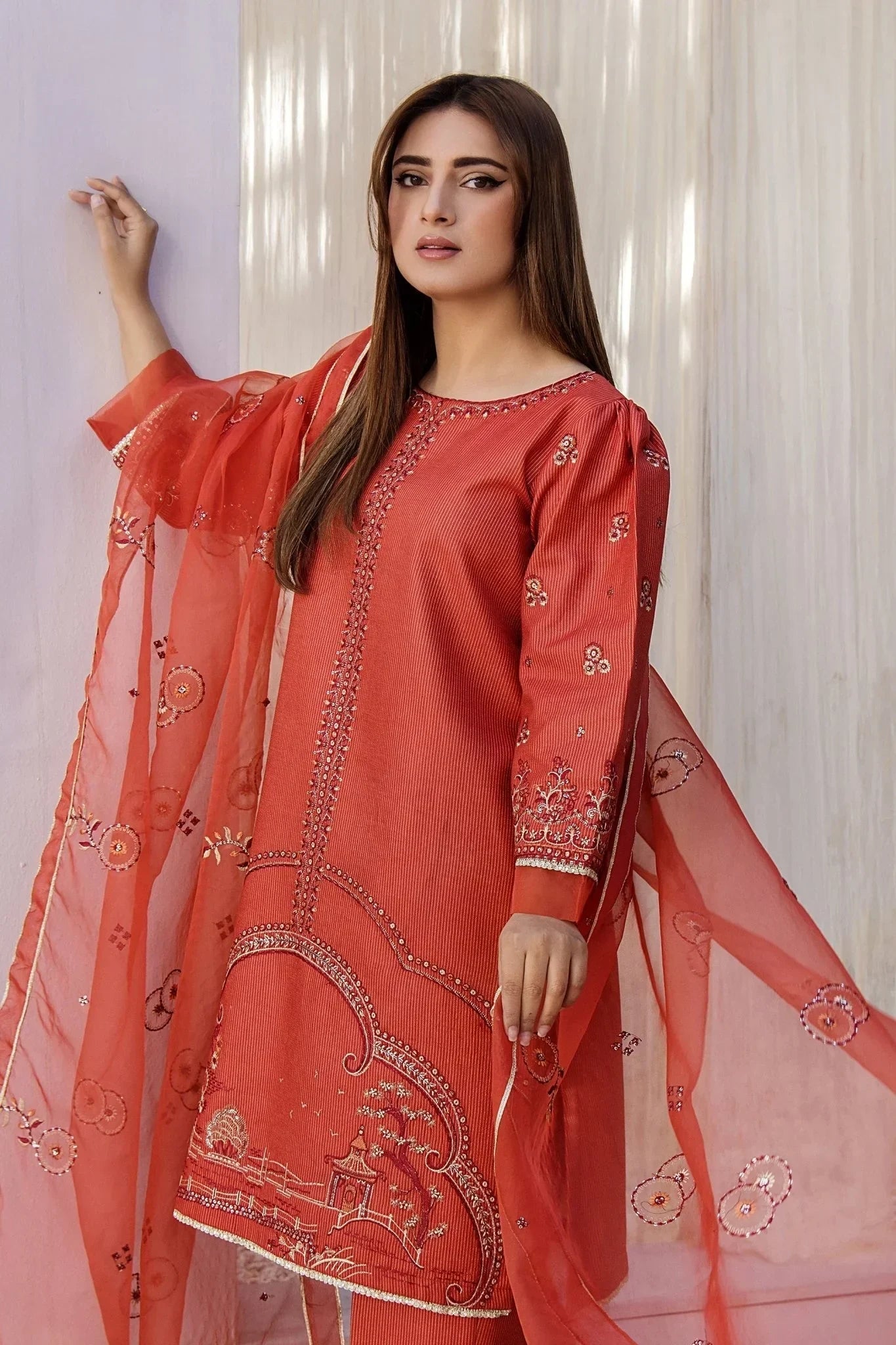 Rajwani | Sohani Casual Pret | SAFRON -  Rajwani Ladies Clothes - Original Designer Dress - House of Maryam