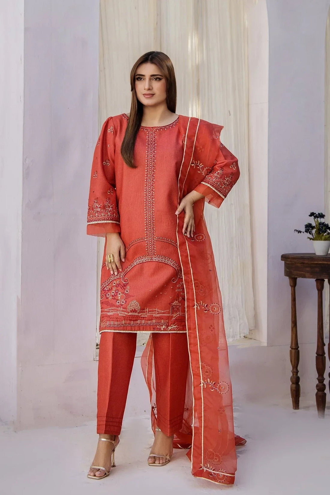 Rajwani | Sohani Casual Pret | SAFRON -  Rajwani Ladies Clothes - Original Designer Dress - House of Maryam