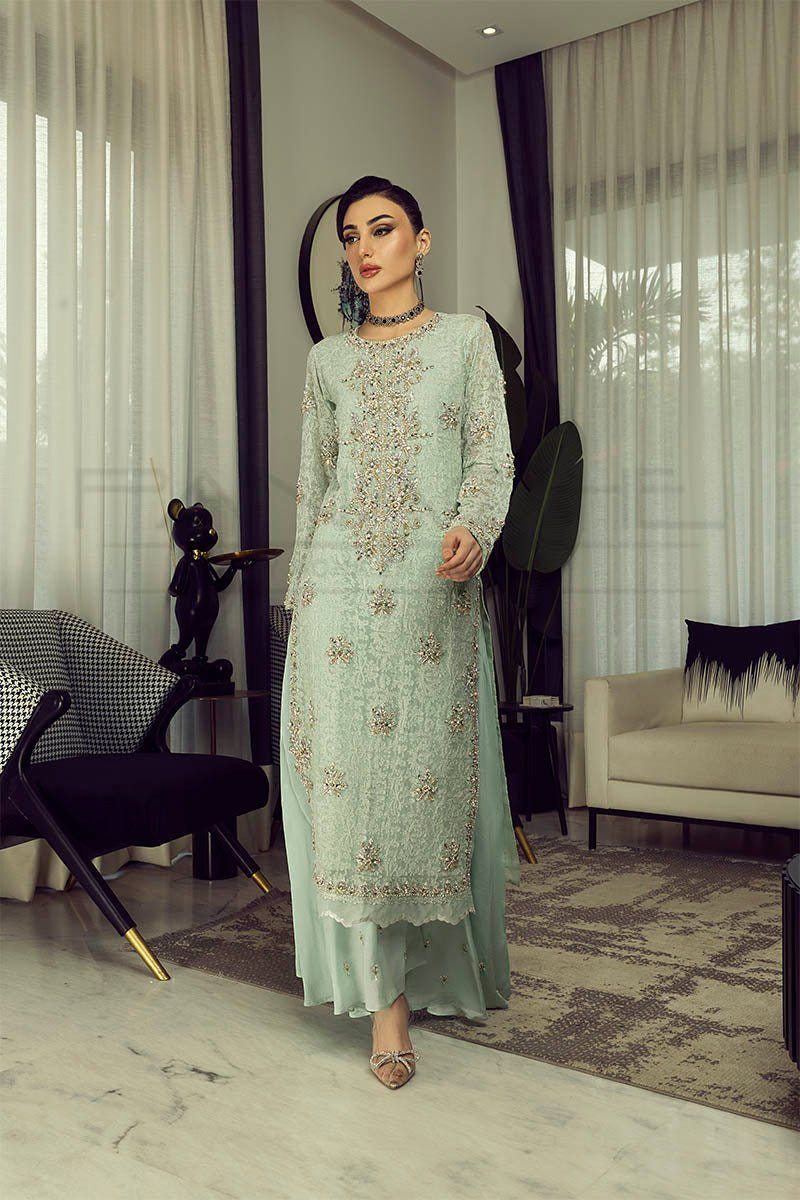 Panache | Pret | Sage Serenity -  Panache By Mona dresses - Original Designer Dress - House of Maryam