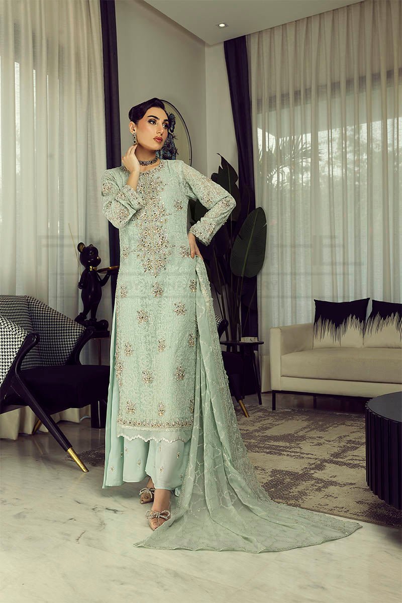Panache | Pret | Sage Serenity -  Panache By Mona dresses - Original Designer Dress - House of Maryam