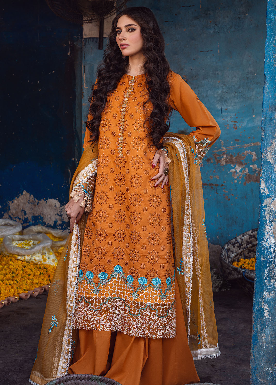 Sahane | Sahakari Chikankari Lawn Edit 24 | Mashal -  Sahane Luxury - Original Designer Dress - House of Maryam