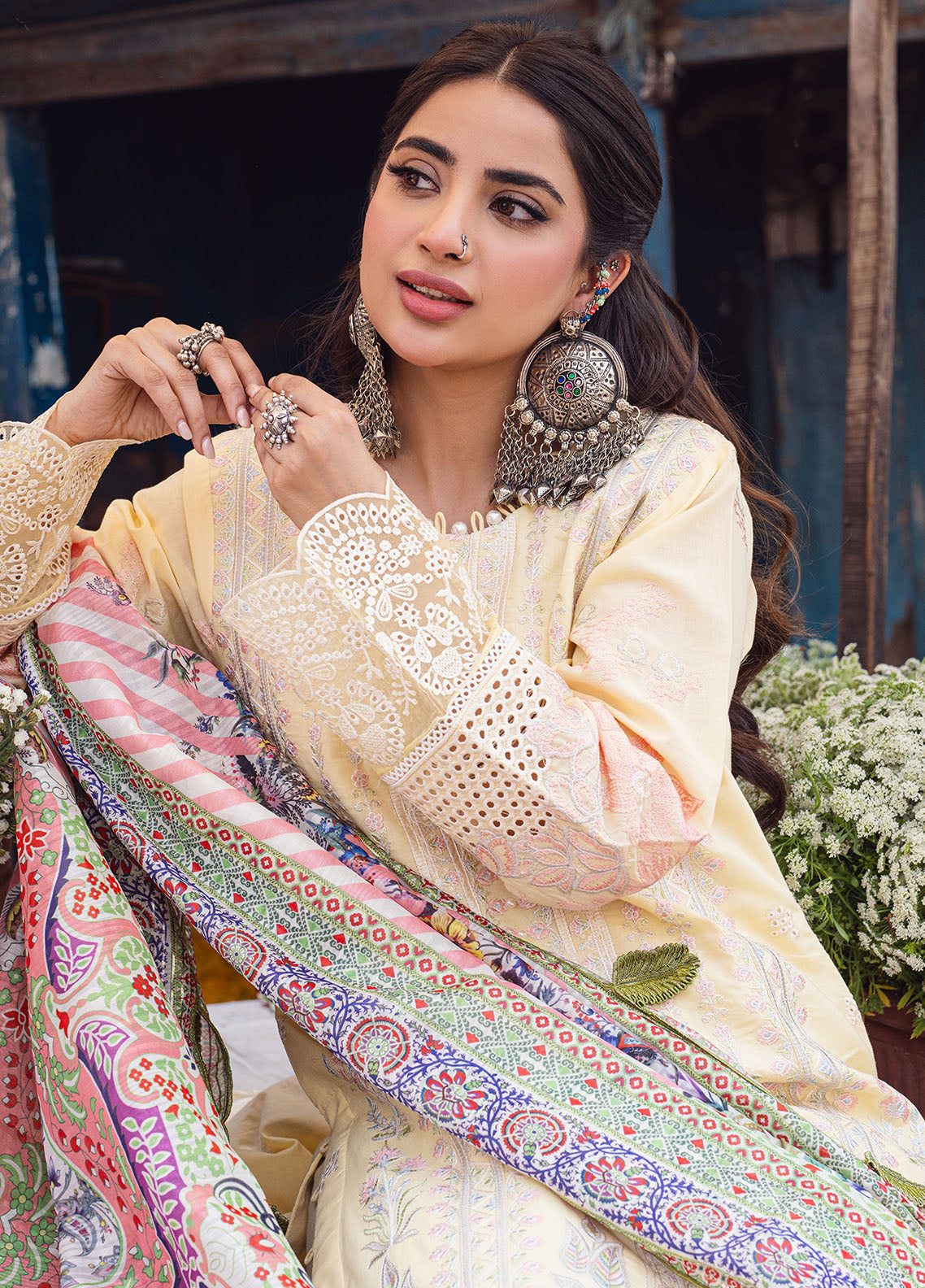Sahane | Sahakari Chikankari Lawn Edit 24 | Zeenat -  Sahane Luxury - Original Designer Dress - House of Maryam