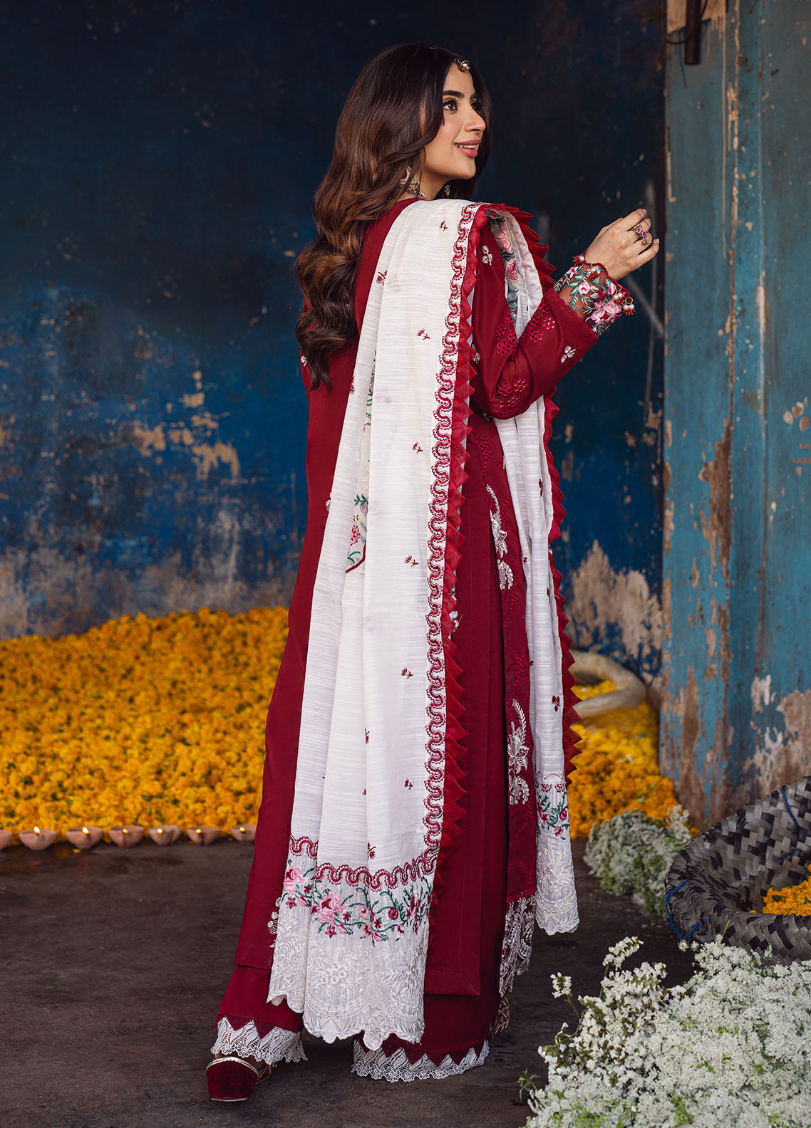 Sahane | Sahakari Chikankari Lawn Edit 24 | Gulaab -  Sahane Luxury - Original Designer Dress - House of Maryam