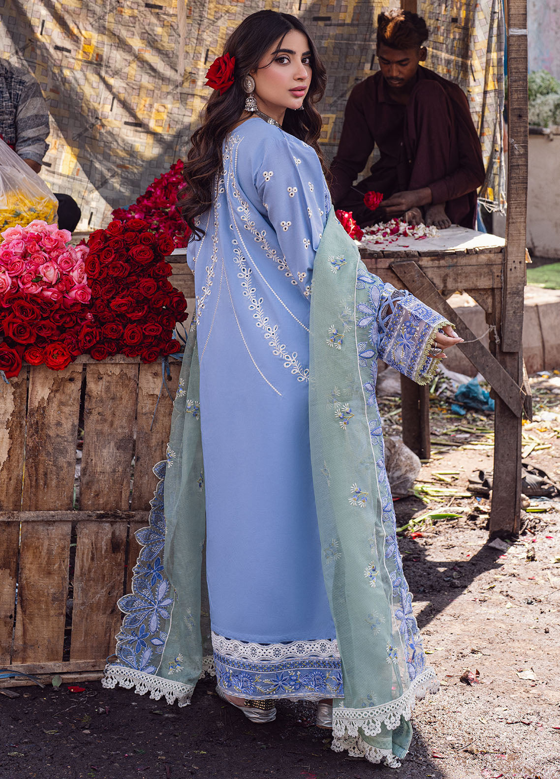 Sahane | Sahakari Chikankari Lawn Edit 24 | Chandni -  Sahane Luxury - Original Designer Dress - House of Maryam