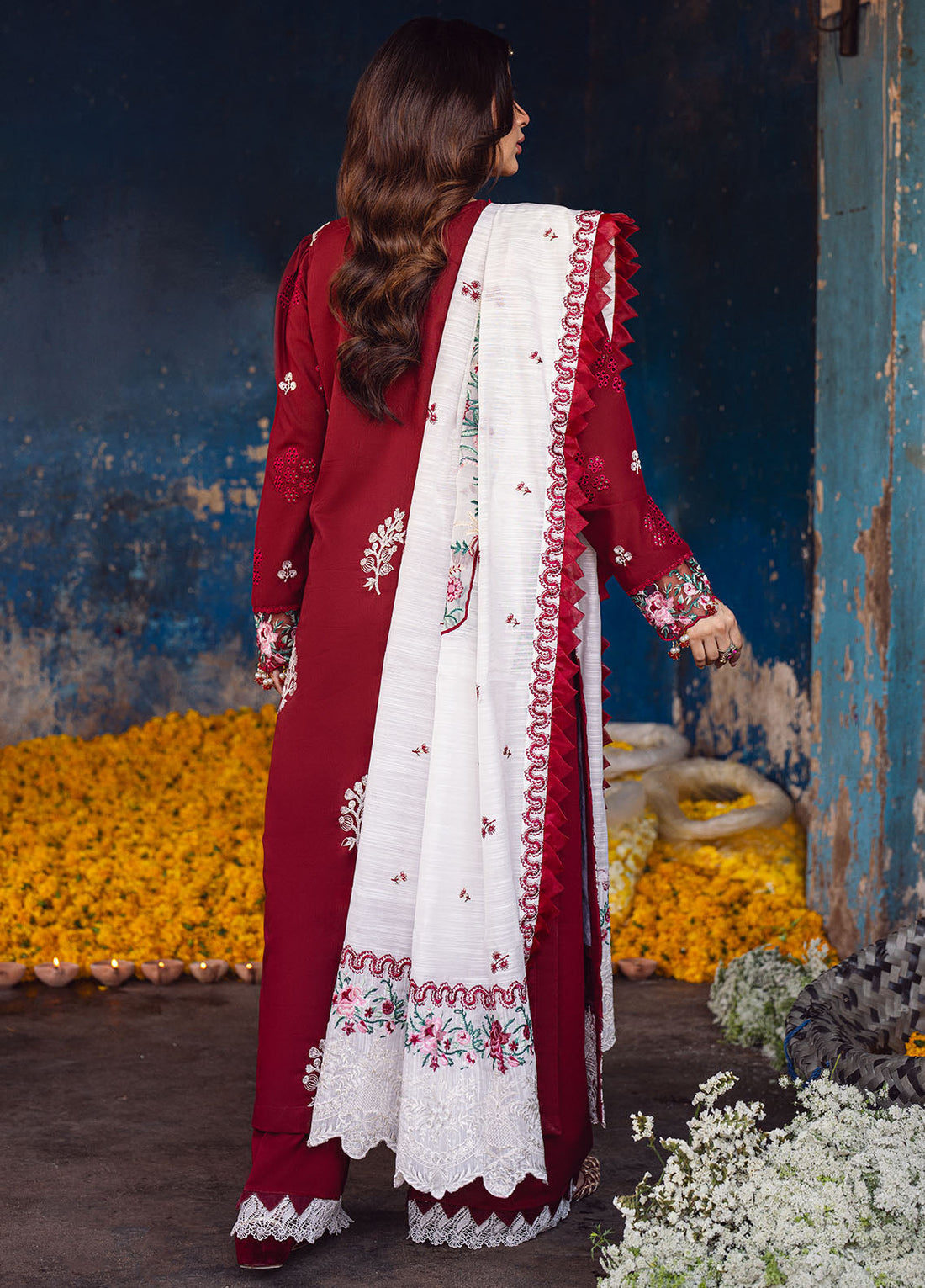 Sahane | Sahakari Chikankari Lawn Edit 24 | Gulaab -  Sahane Luxury -  House of Maryam