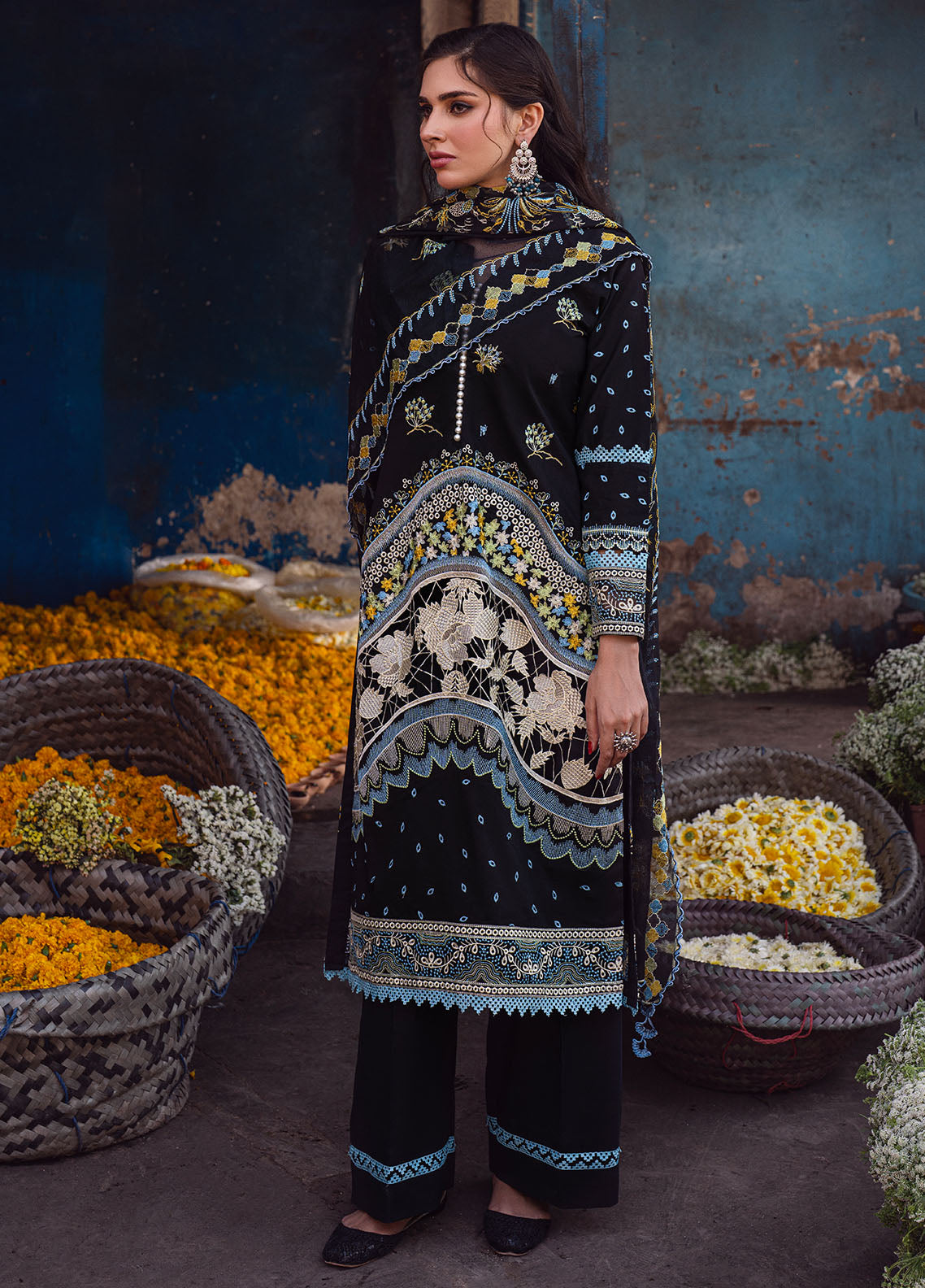 Sahane | Sahakari Chikankari Lawn Edit 24 | Kashish -  Sahane Luxury - Original Designer Dress - House of Maryam