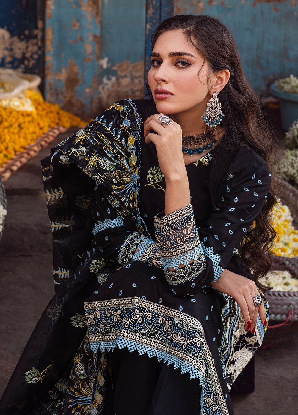 Sahane | Sahakari Chikankari Lawn Edit 24 | Kashish -  Sahane Luxury - Original Designer Dress - House of Maryam