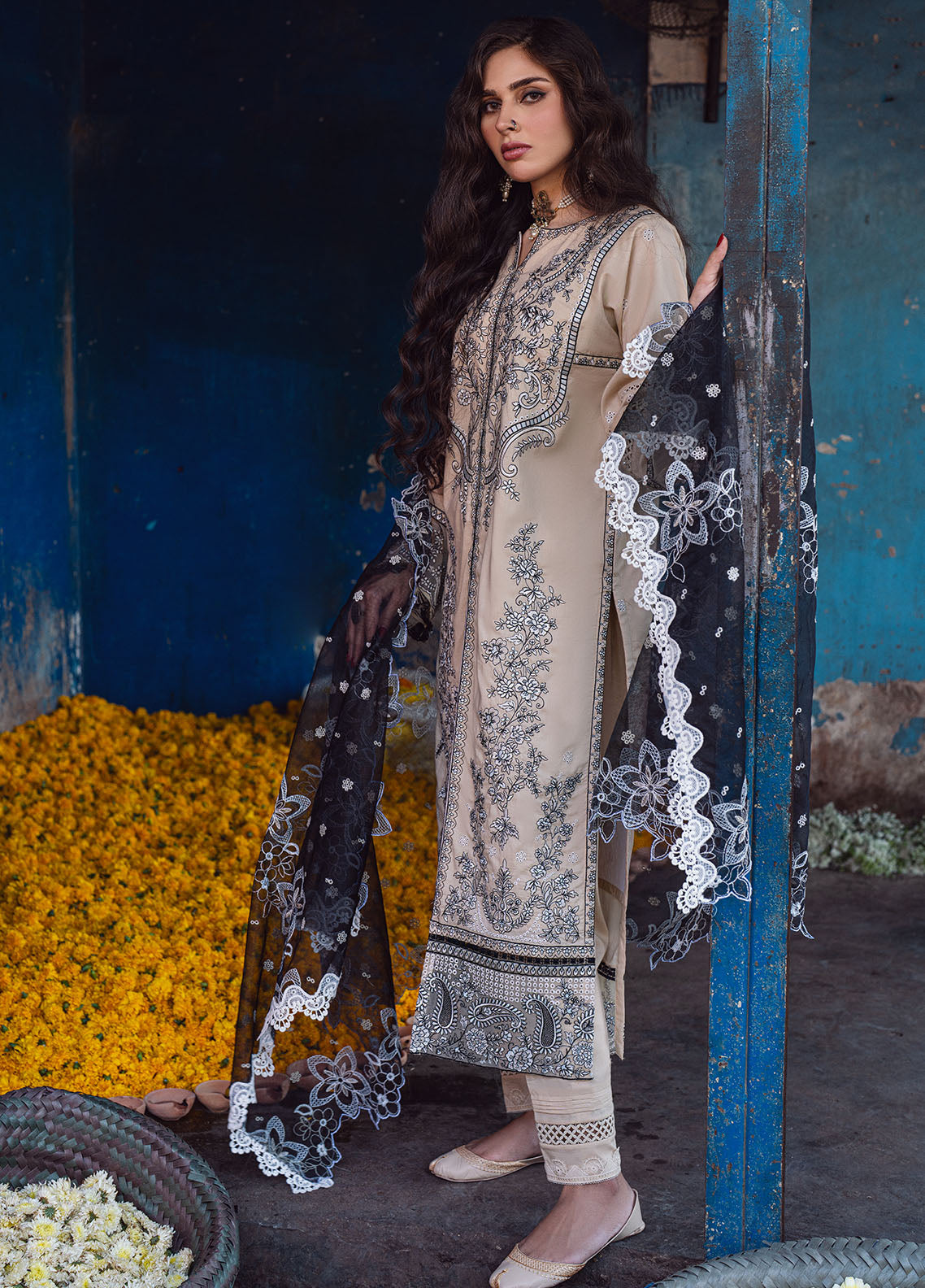 Sahane | Sahakari Chikankari Lawn Edit 24 | Ghazal -  Sahane Luxury - Original Designer Dress - House of Maryam
