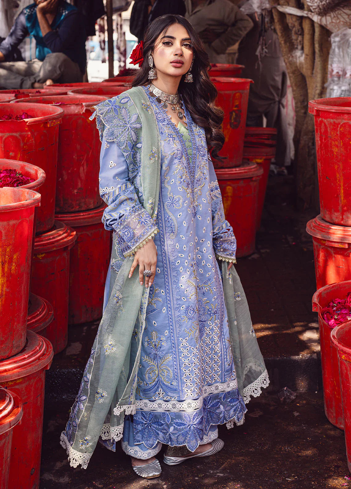 Sahane | Sahakari Chikankari Lawn Edit 24 | Chandni -  Sahane Luxury - Original Designer Dress - House of Maryam