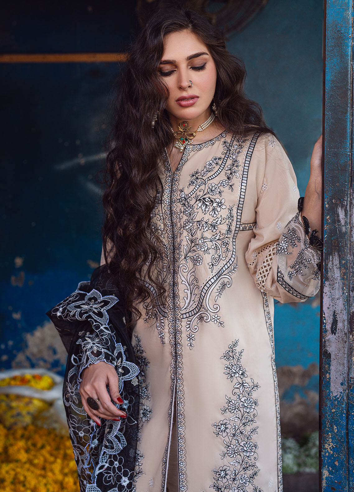Sahane | Sahakari Chikankari Lawn Edit 24 | Ghazal -  Sahane Luxury - Original Designer Dress - House of Maryam