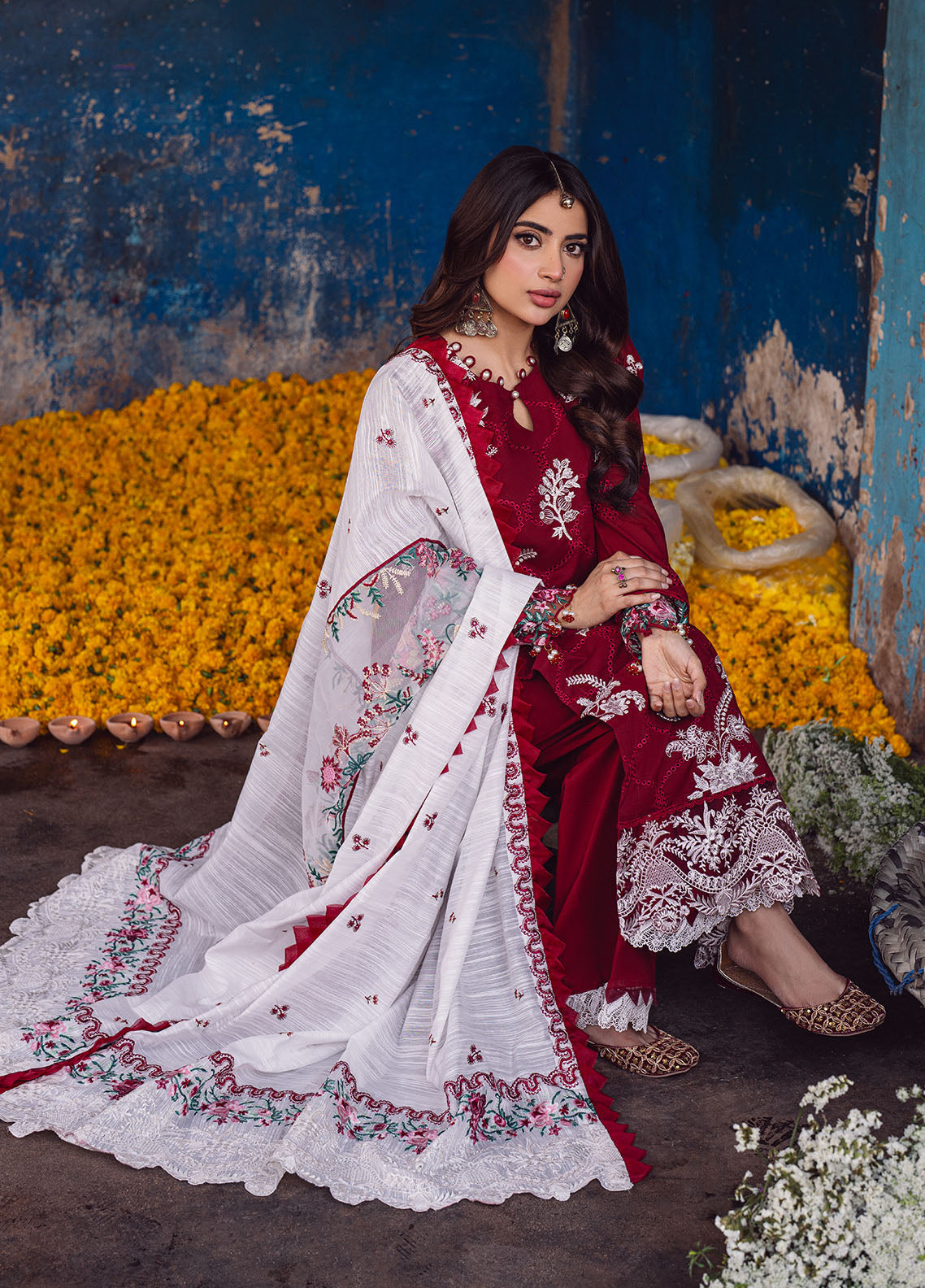 Sahane | Sahakari Chikankari Lawn Edit 24 | Gulaab -  Sahane Luxury - Original Designer Dress - House of Maryam