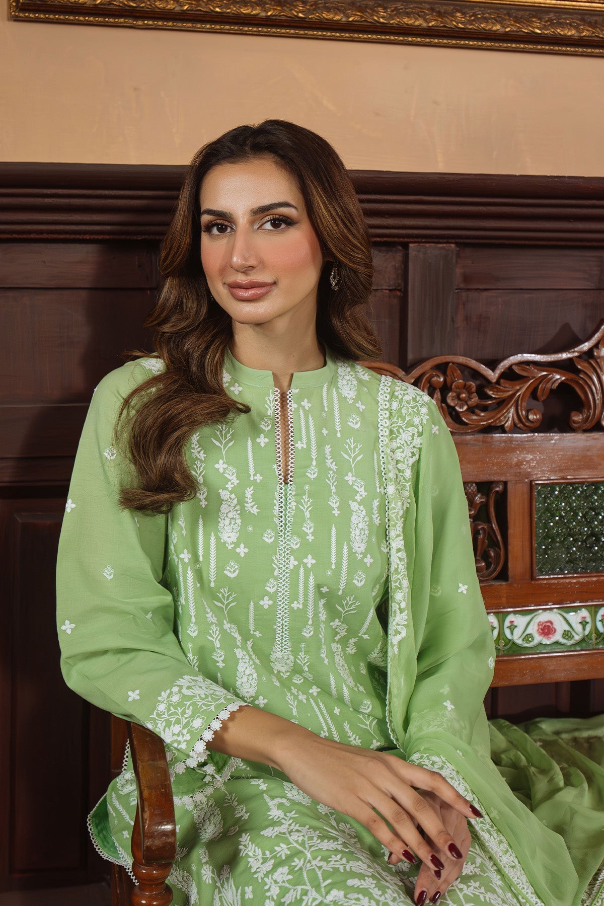 Sahar | Festive Edit Ready to Wear | Celadon Dream - RTW-Brand:Sahar-Type:Ladies Clothes-Green-Lawn-House of Maryam- Buy in UK, USA
