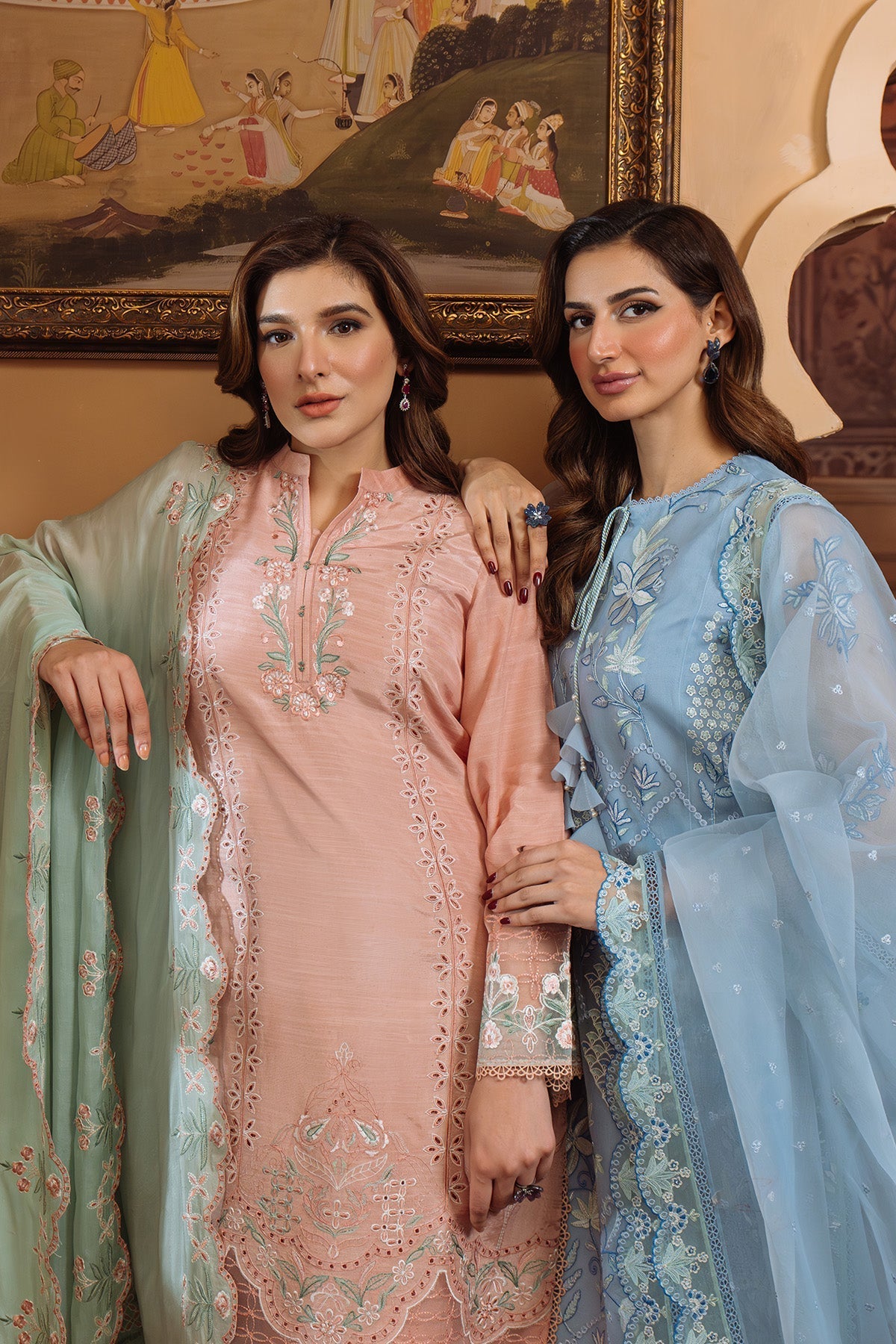 Sahar | Festive Edit Ready to Wear | Glacier Veil - RTW-Brand:Sahar-Type:Ladies Clothes-Sky Blue-Lawn-House of Maryam- Buy in UK, USA