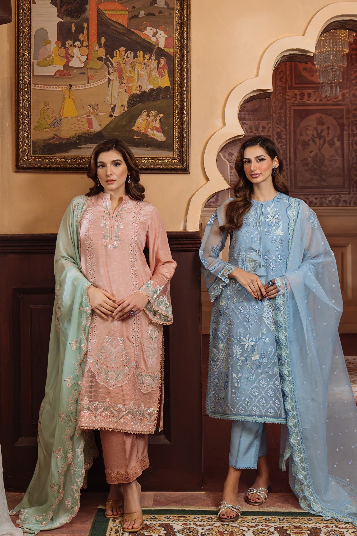 Sahar | Festive Edit Ready to Wear | Glacier Veil - RTW-Brand:Sahar-Type:Ladies Clothes-Sky Blue-Lawn-House of Maryam- Buy in UK, USA