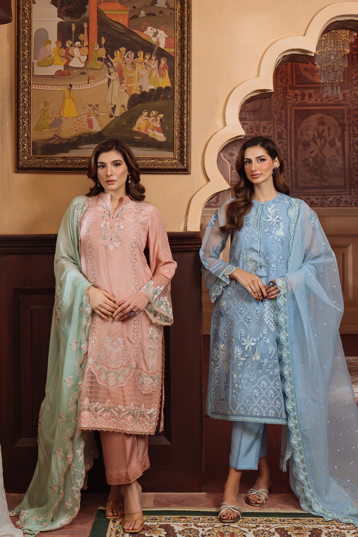 Sahar | Festive Edit Ready to Wear | Glacier Veil - RTW-Brand:Sahar-Type:Ladies Clothes-Sky Blue-Lawn-House of Maryam- Buy in UK, USA