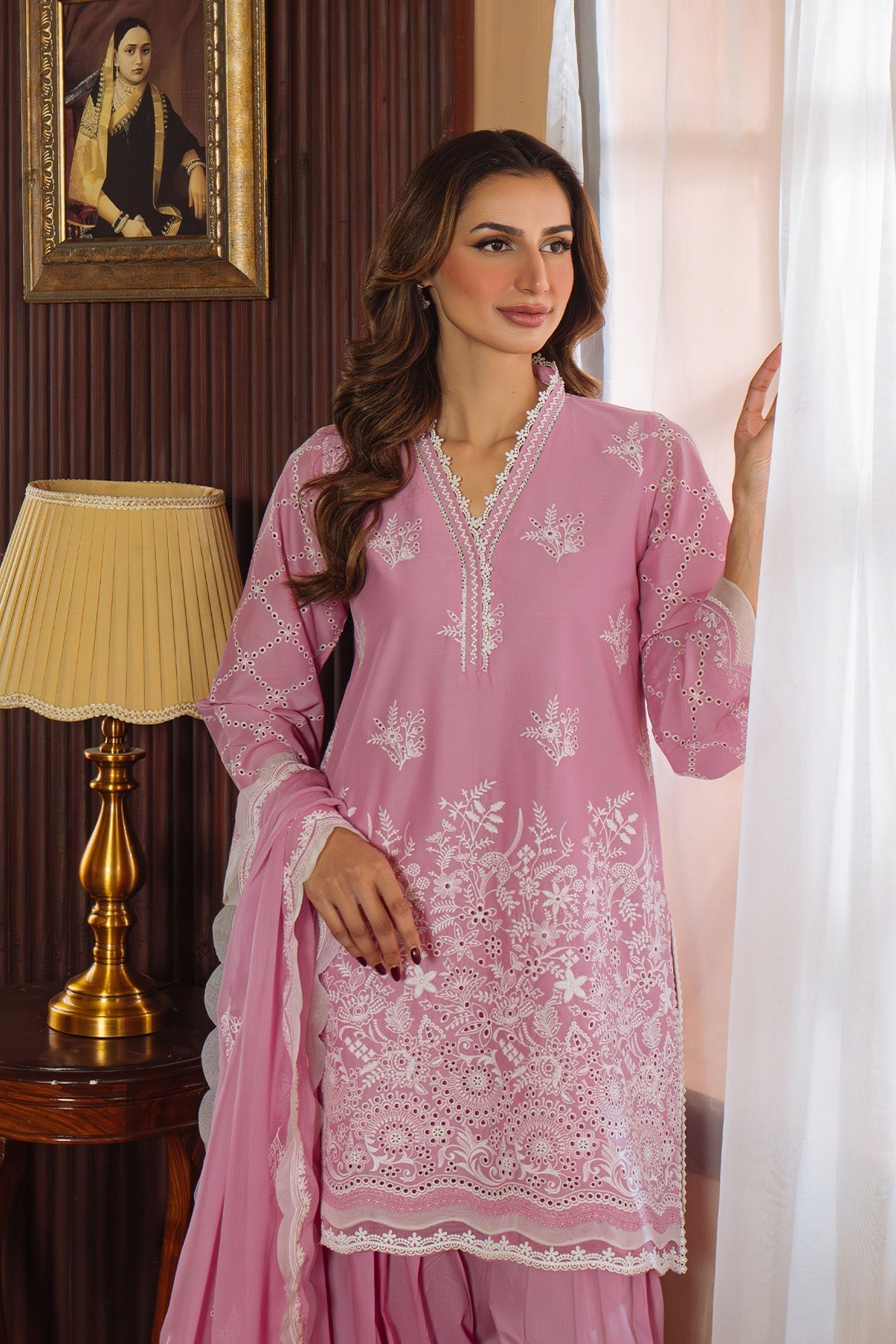 Sahar | Festive Edit Ready to Wear | Mulberry Muse - RTW-Brand:Sahar-Type:Ladies Clothes-Rose Pink-Lawn-House of Maryam- Buy in UK, USA