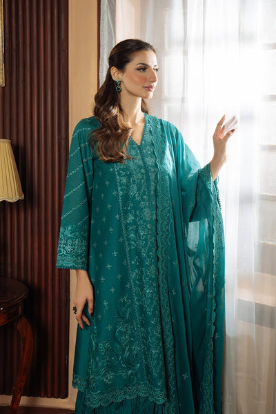 Sahar | Festive Edit Ready to Wear | Regal Reverie - RTW-Brand:Sahar-Type:Ladies Clothes-Teal-Lawn-House of Maryam- Buy in UK, USA