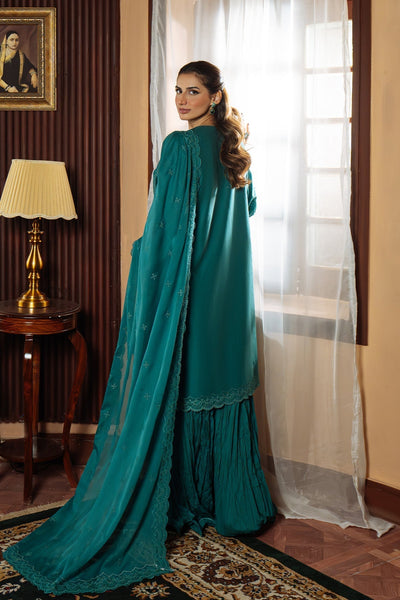Sahar | Festive Edit Ready to Wear | Regal Reverie - RTW-Brand:Sahar-Type:Ladies Clothes-Teal-Lawn-House of Maryam- Buy in UK, USA