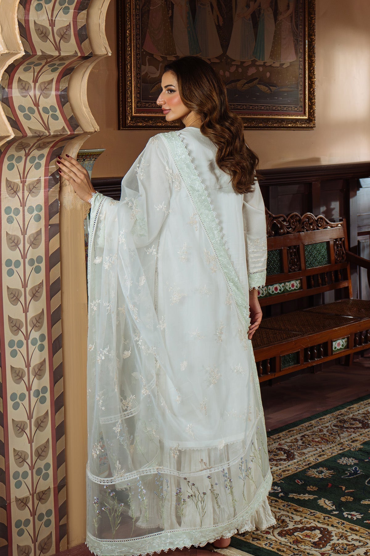 Sahar | Festive Edit Ready to Wear | Vanilla Sky - RTW-Brand:Sahar-Type:Ladies Clothes-White-Lawn-House of Maryam- Buy in UK, USA