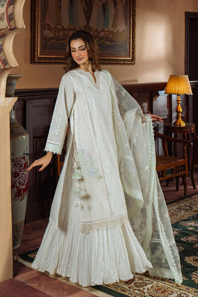Sahar | Festive Edit Ready to Wear | Vanilla Sky - RTW-Brand:Sahar-Type:Ladies Clothes-White-Lawn-House of Maryam- Buy in UK, USA