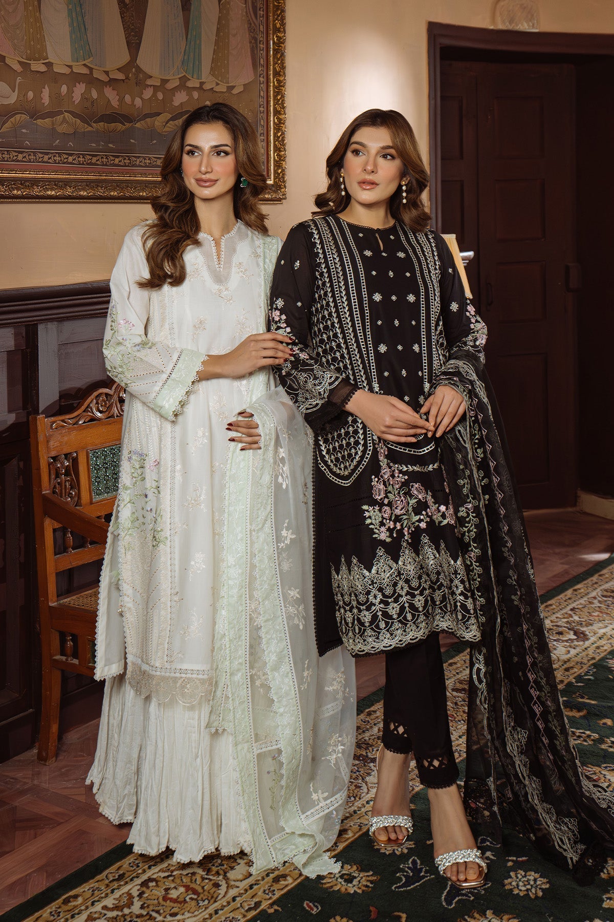 Sahar | Festive Edit Ready to Wear | Vanilla Sky - RTW-Brand:Sahar-Type:Ladies Clothes-White-Lawn-House of Maryam- Buy in UK, USA