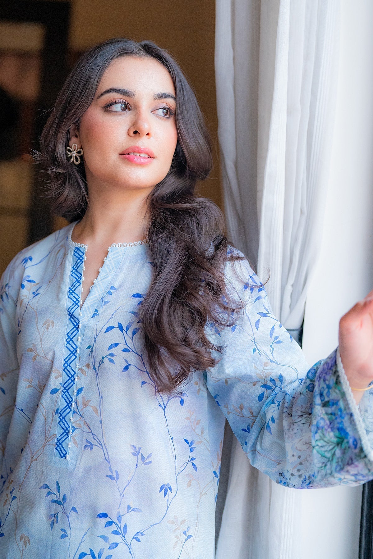 Sahar | Selene Vol 2 | Bluebell Ivy-Brand:Sahar-Type:Ladies Clothes-Light Blue-Lawn-House of Maryam- Buy in UK, USA