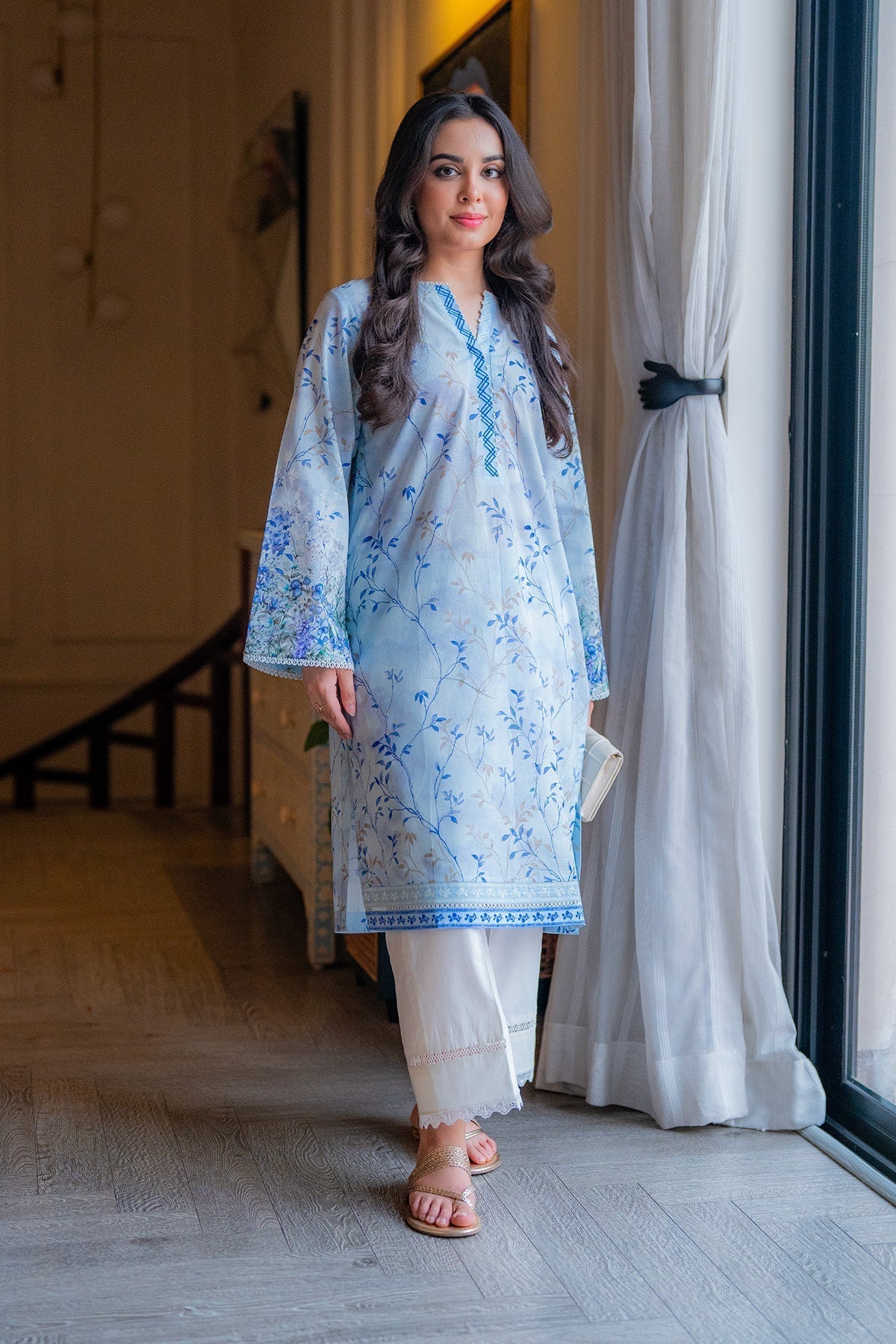 Sahar | Selene Vol 2 | Bluebell Ivy-Brand:Sahar-Type:Ladies Clothes-Light Blue-Lawn-House of Maryam- Buy in UK, USA