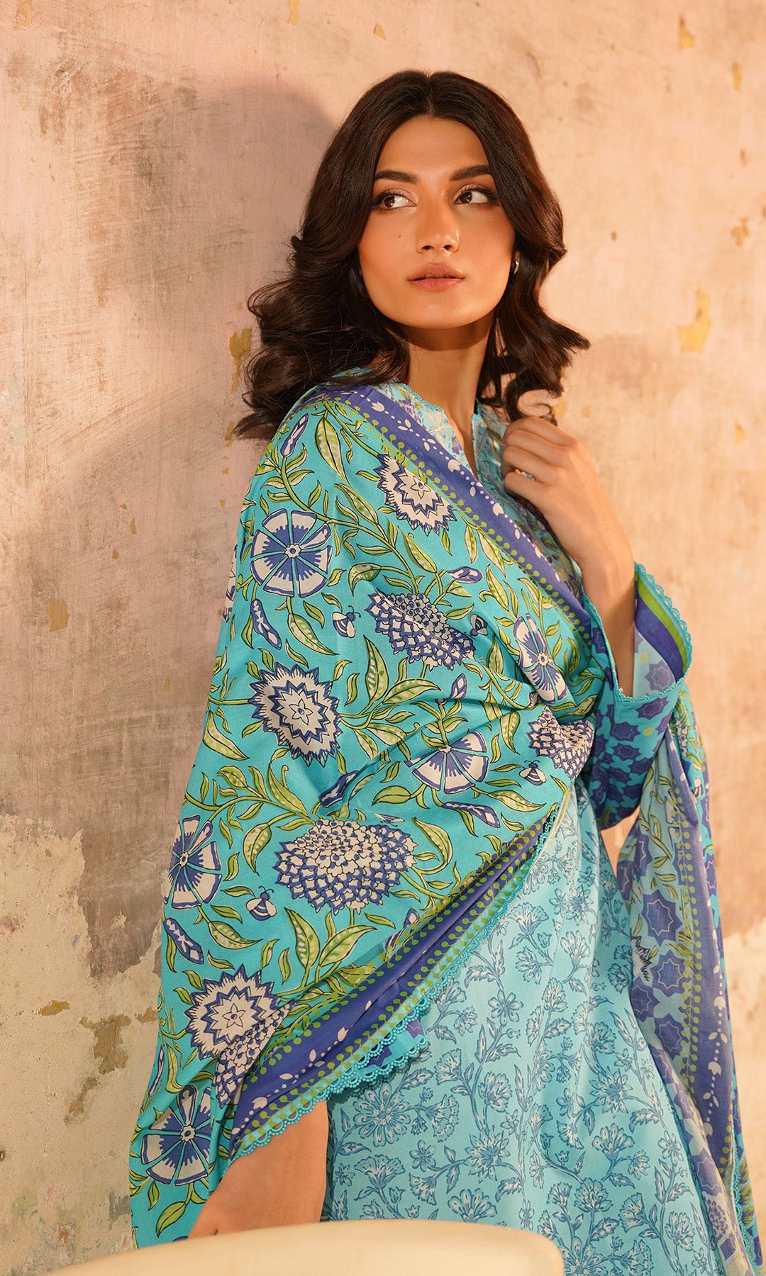 Sahar | Selene Vol 2 | Cerulean Haven-Brand:Sahar-Type:Ladies Clothes-Ice Blue-Lawn-House of Maryam- Buy in UK, USA