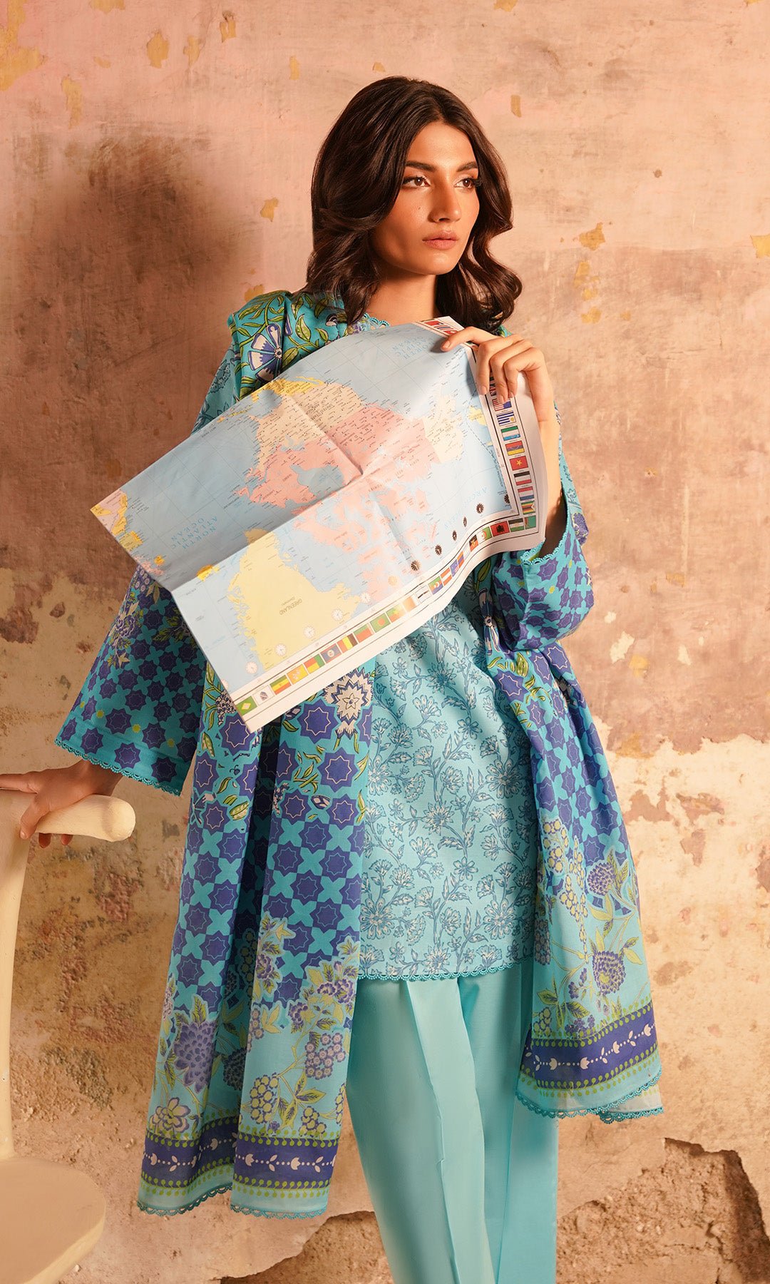 Sahar | Selene Vol 2 | Cerulean Haven-Brand:Sahar-Type:Ladies Clothes-Ice Blue-Lawn-House of Maryam- Buy in UK, USA