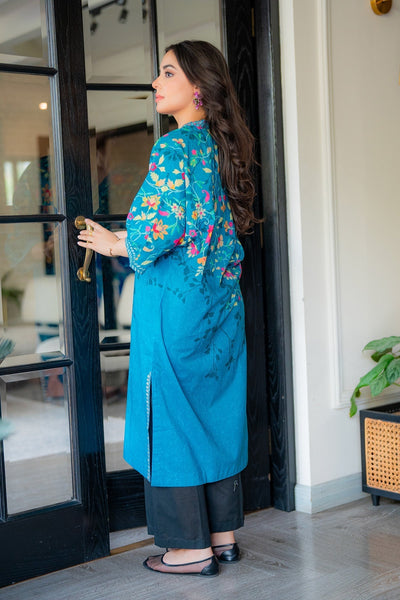 Sahar | Selene Vol 2 | Floral splash-Brand:Sahar-Type:Ladies Clothes-Teal-Lawn-House of Maryam- Buy in UK, USA