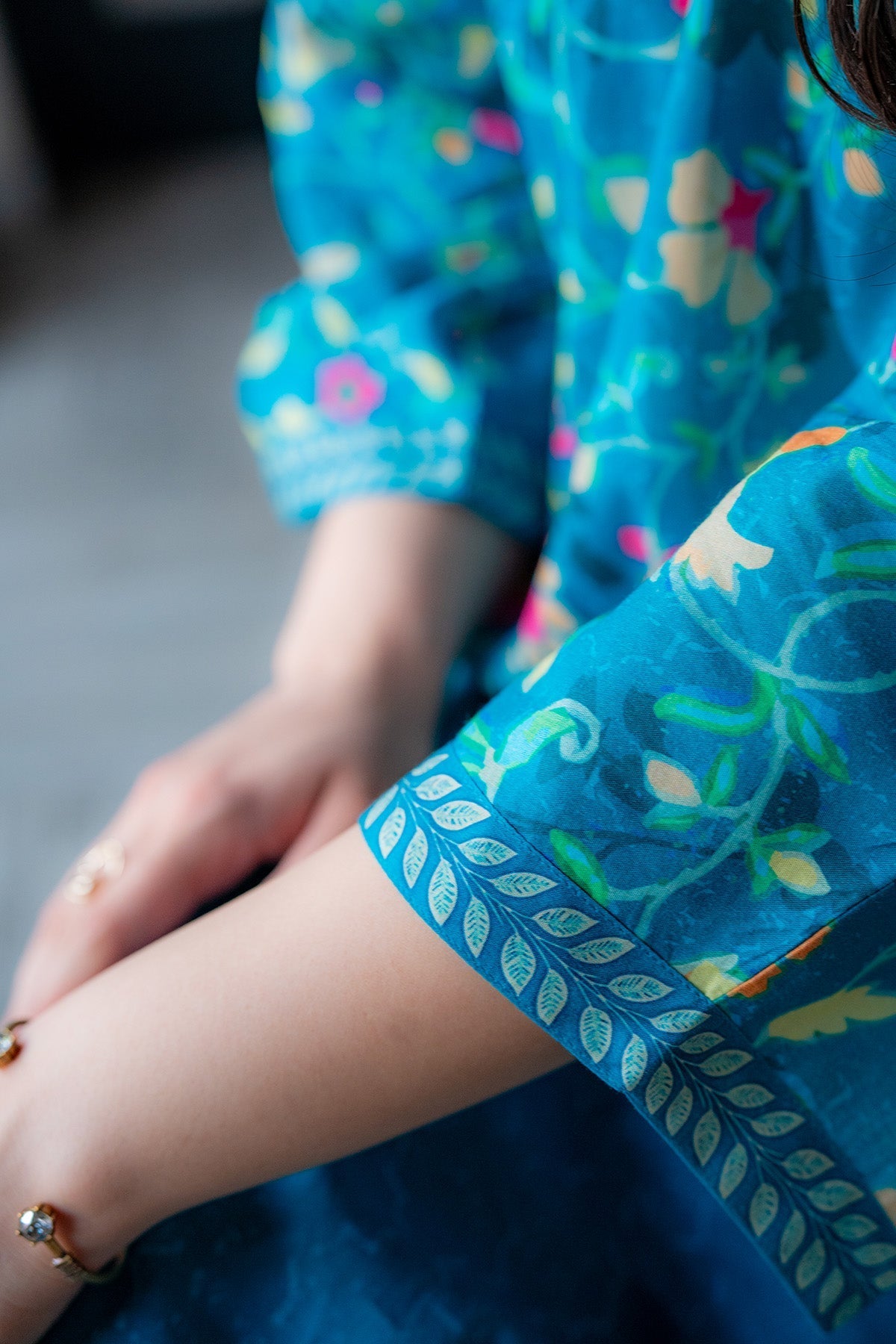 Sahar | Selene Vol 2 | Floral splash-Brand:Sahar-Type:Ladies Clothes-Teal-Lawn-House of Maryam- Buy in UK, USA