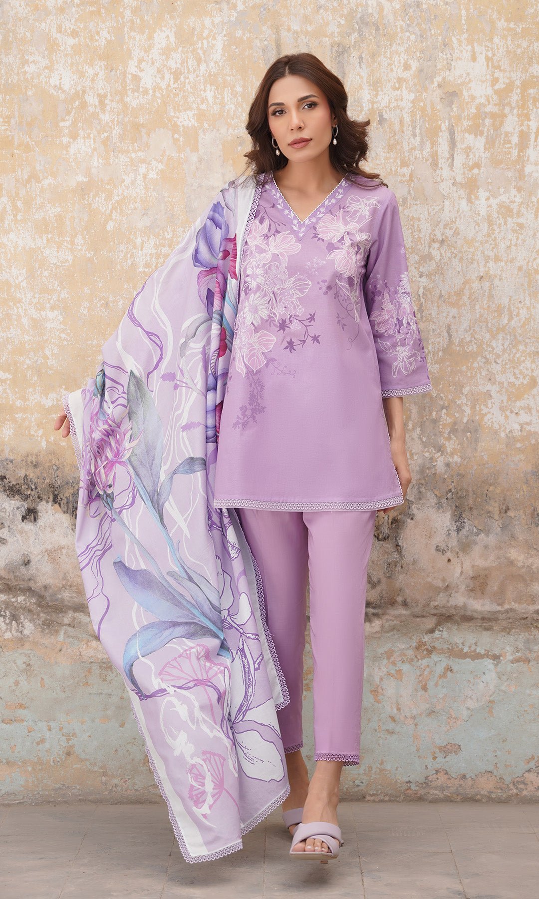 Sahar | Selene Vol 2 | Lilac Muse-Brand:Sahar-Type:Ladies Clothes-Lilac-Lawn-House of Maryam- Buy in UK, USA