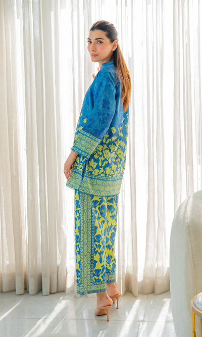 Sahar | Selene Vol 2 | Neon Canopy-Brand:Sahar-Type:Ladies Clothes-Peacock Blue-Lawn-House of Maryam- Buy in UK, USA